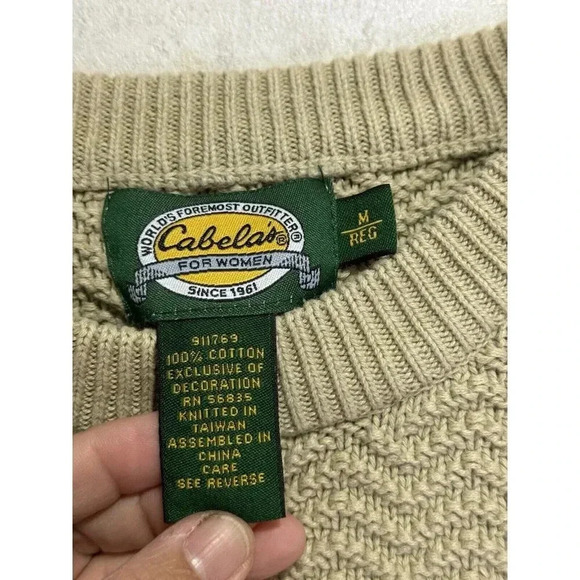 CABELAS Womens Sweater Embroidered Chunky Knit Pullover MEDIUM Lot Of 2 Grandpa - Picture 11 of 14